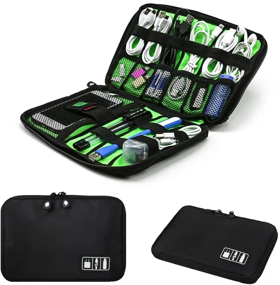 Travel Accessories Organizer - Cable Organizer Storage Bags System Kit