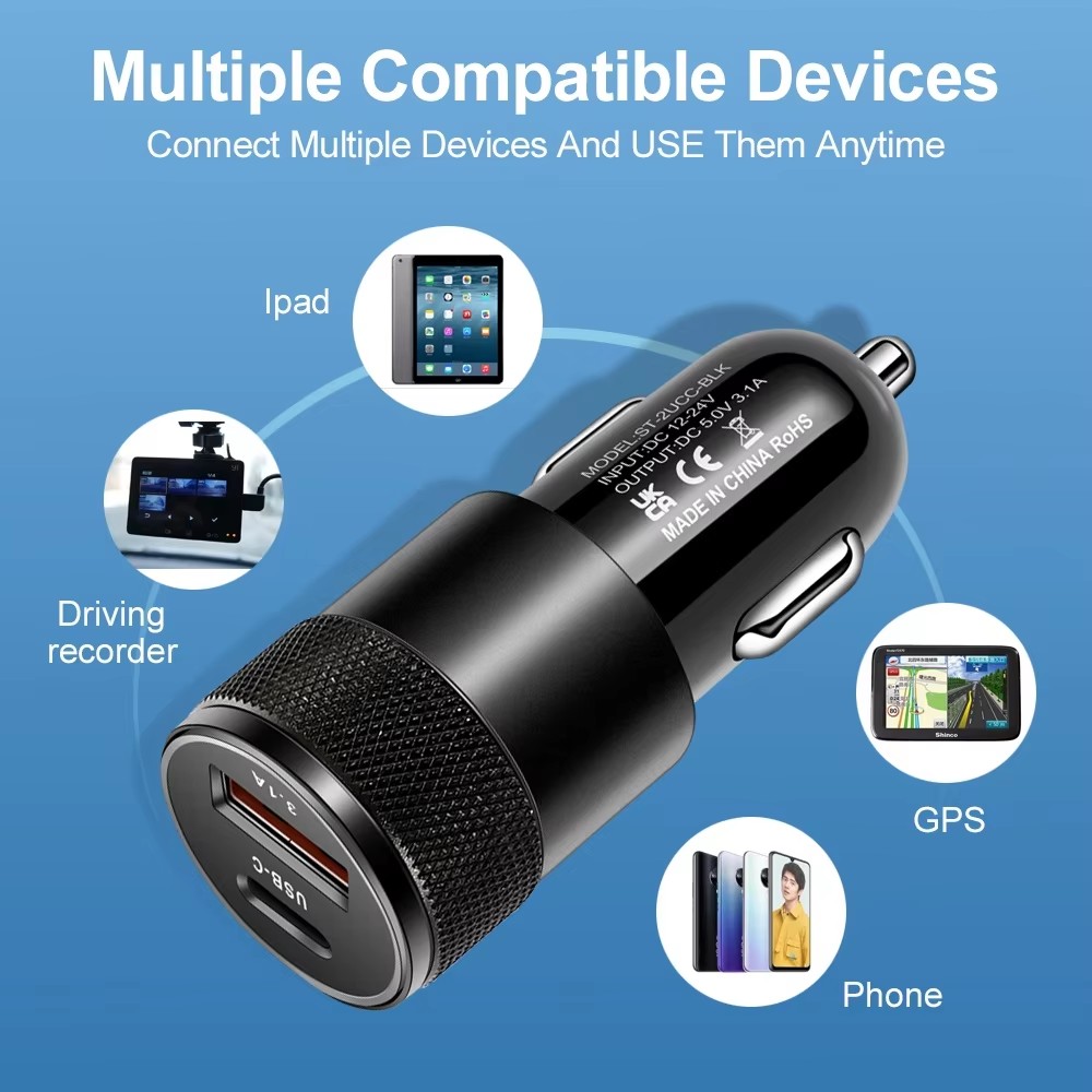 3.1A USB Car Charger Type C Fa - Travel Plug Type C ulasan dan harga