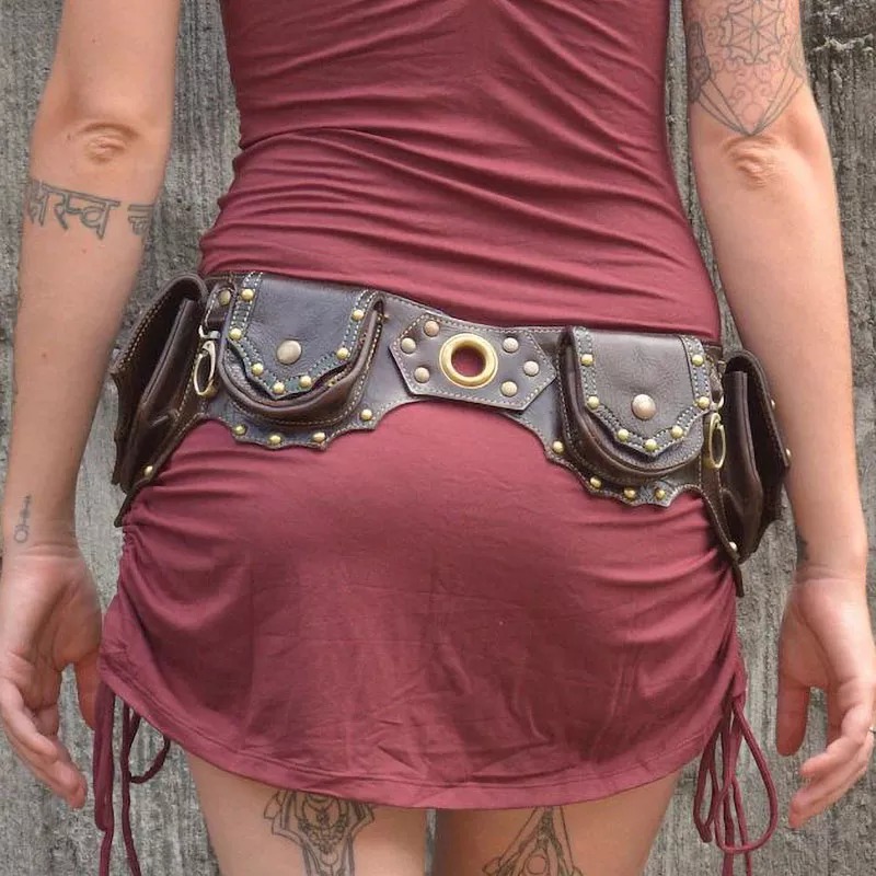 1pc Medieval Steampunk Leather - Travel Accessories Hip Belt ulasan dan harga