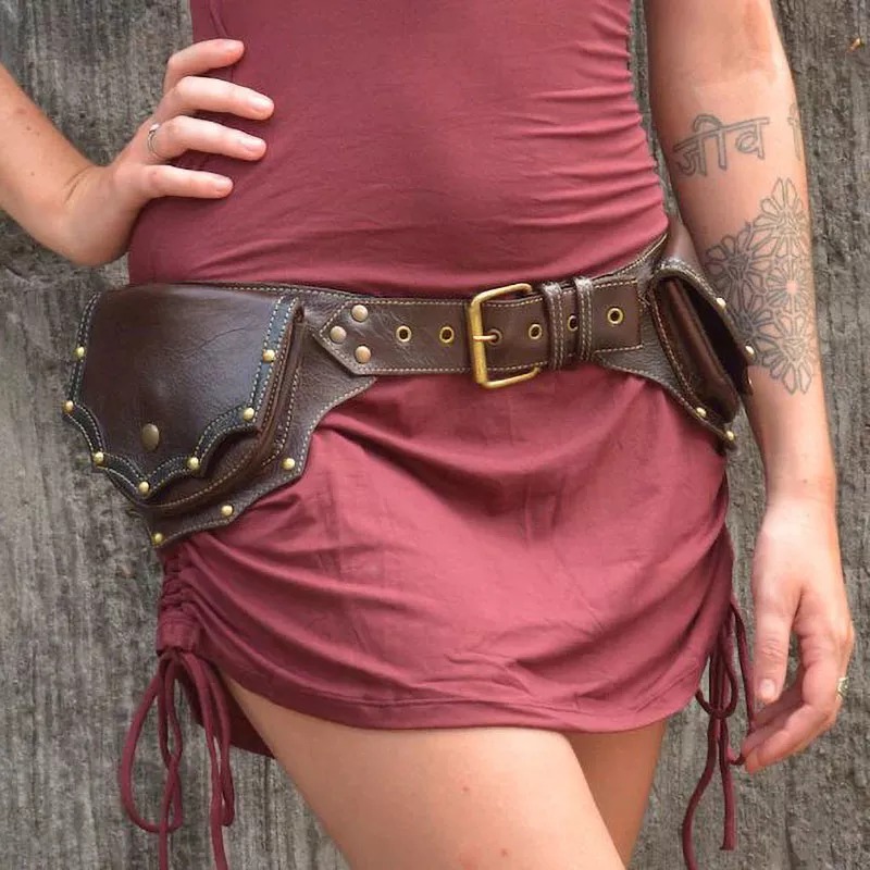1pc Medieval Steampunk Leather - Travel Accessories Hip Belt ulasan dan harga