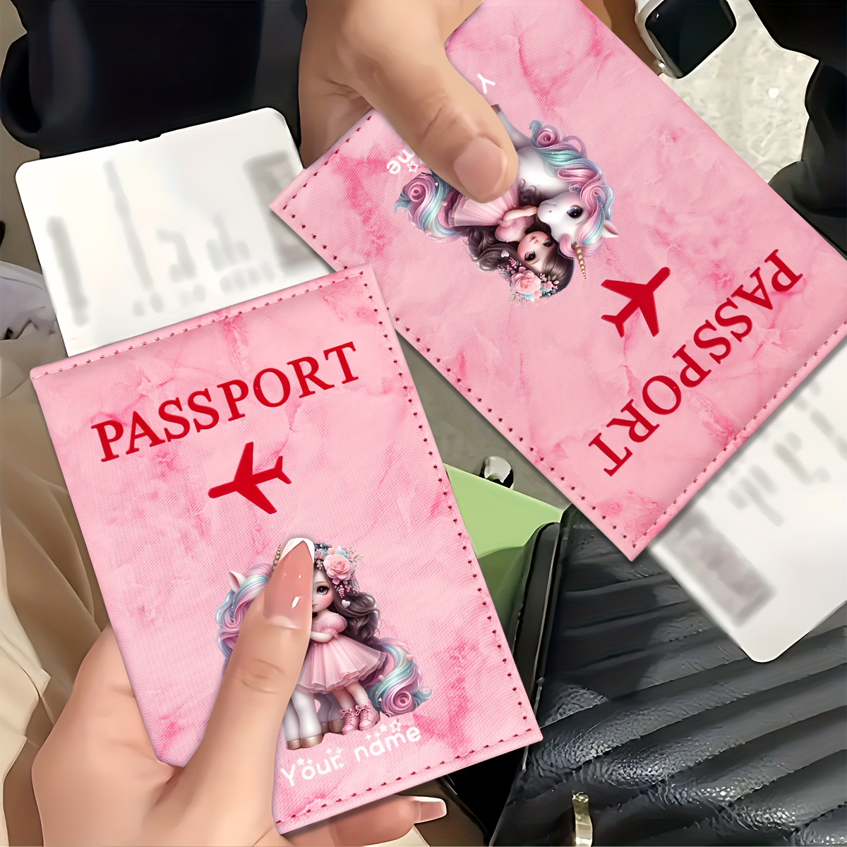 Unicorn Girl Pattern PU Passpo - Travel Accessories For Plane ulasan dan harga
