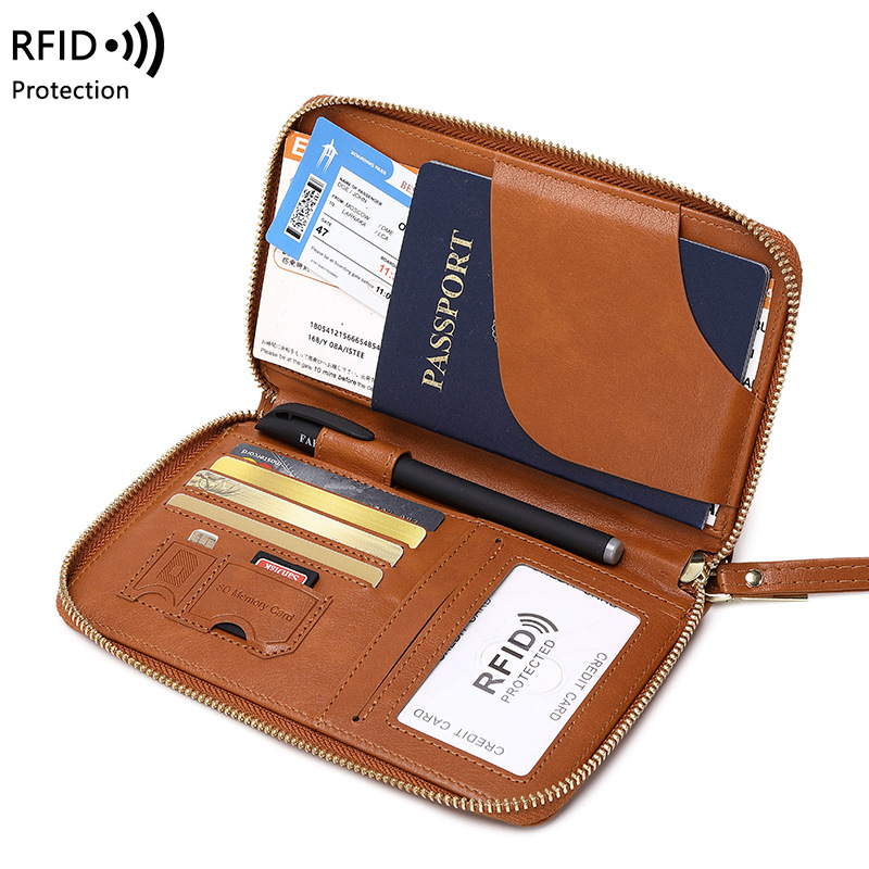 New Leather Passport Cover RFI - Travel Accessories For Plane ulasan dan harga