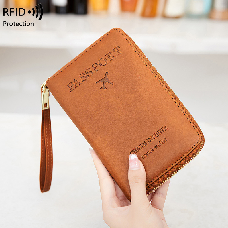 New Leather Passport Cover RFI - Travel Accessories For Plane ulasan dan harga