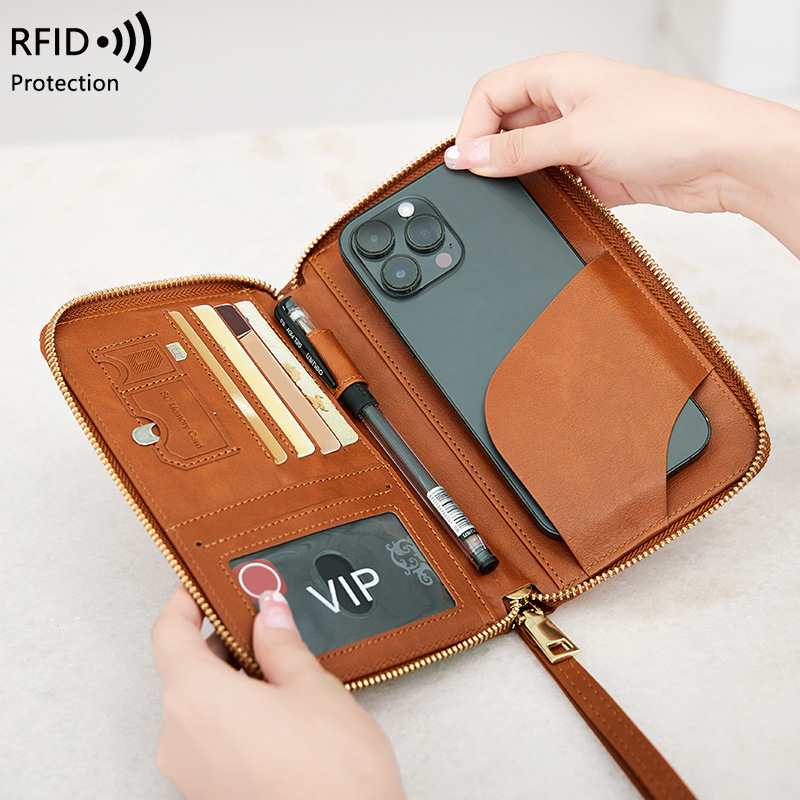 New Leather Passport Cover RFI - Travel Accessories For Plane ulasan dan harga