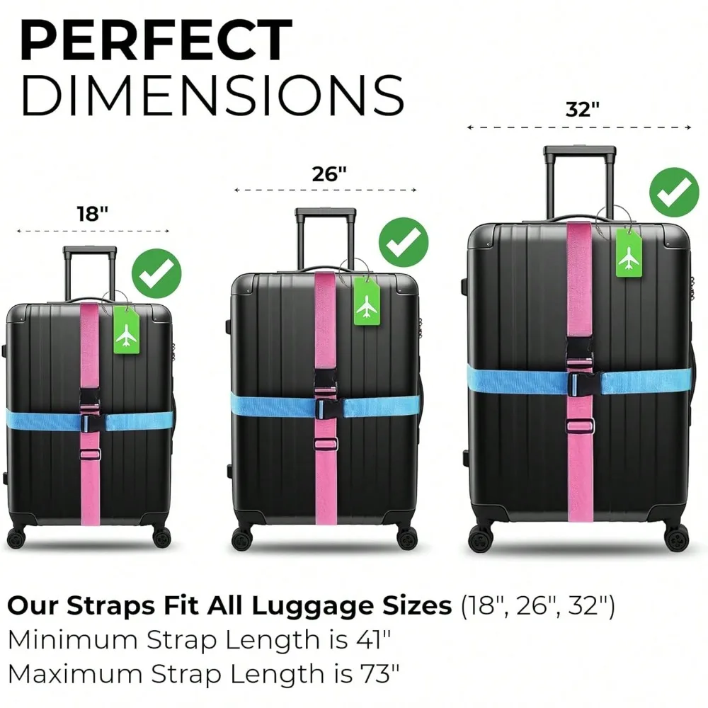 Luggage Strap Set with Luggage - Travel Accessories Luggage Straps ulasan dan harga
