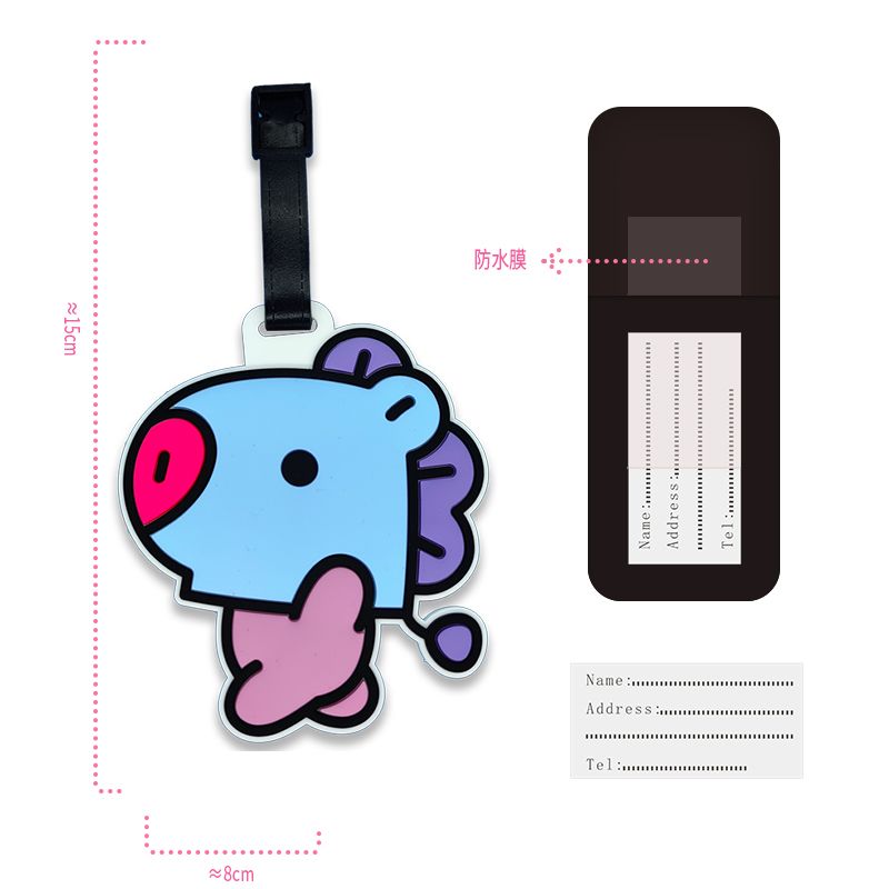 BT21 cartoon cute keychain Kaw - Travel Accessories Organizer ulasan dan harga