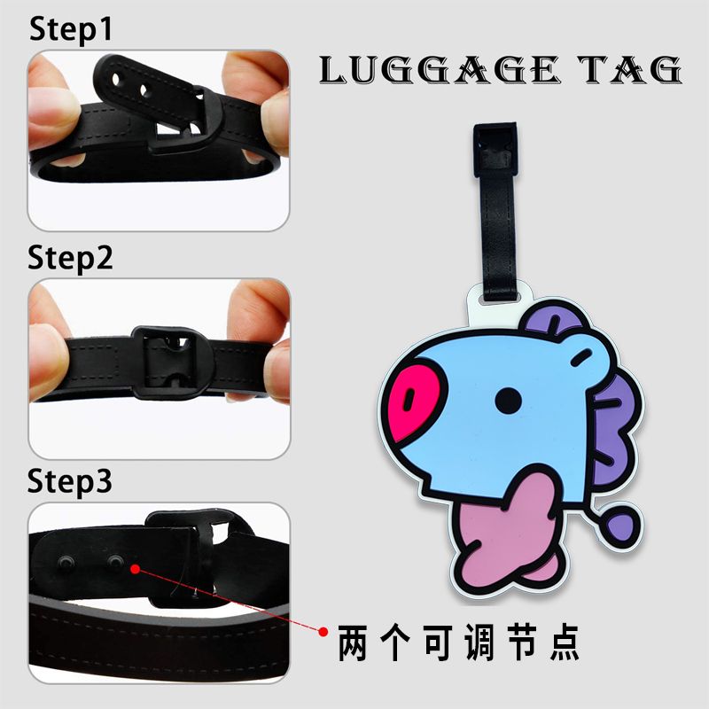 BT21 cartoon cute keychain Kaw - Travel Accessories Organizer ulasan dan harga