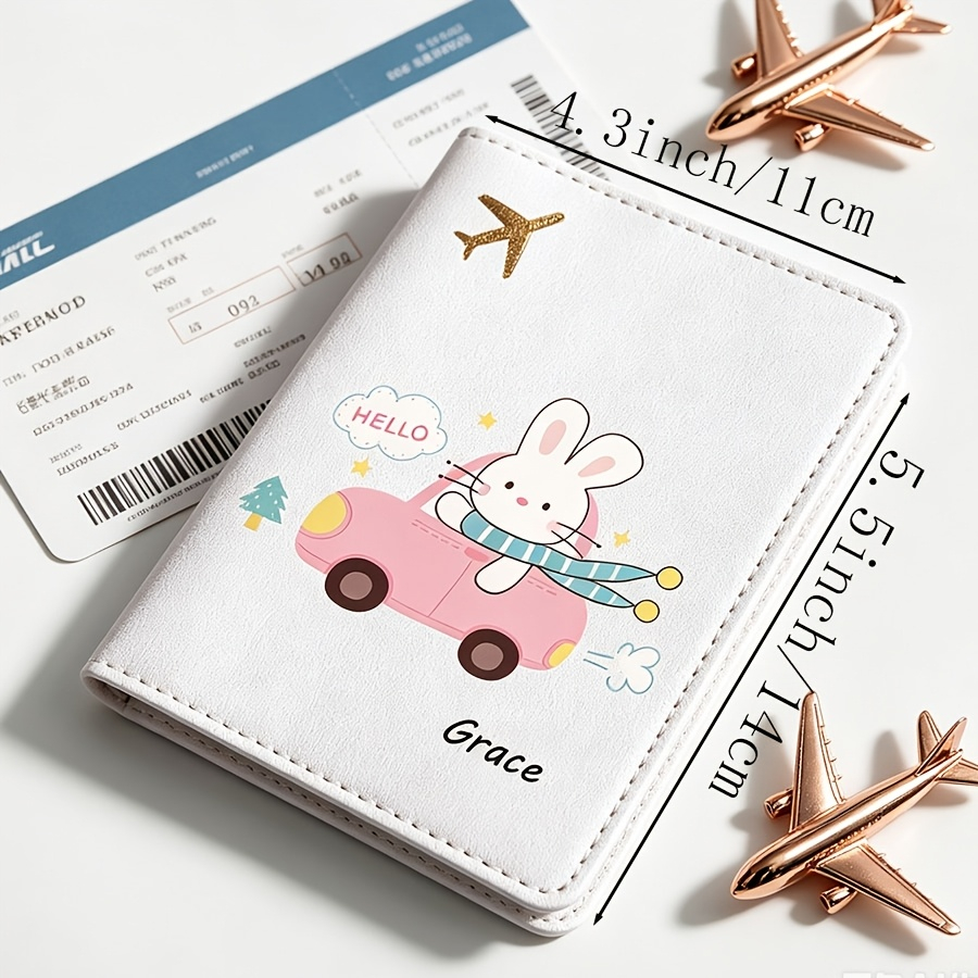 Custom Name Rabbit Cartoon Pas - Travel Accessories For Plane ulasan dan harga