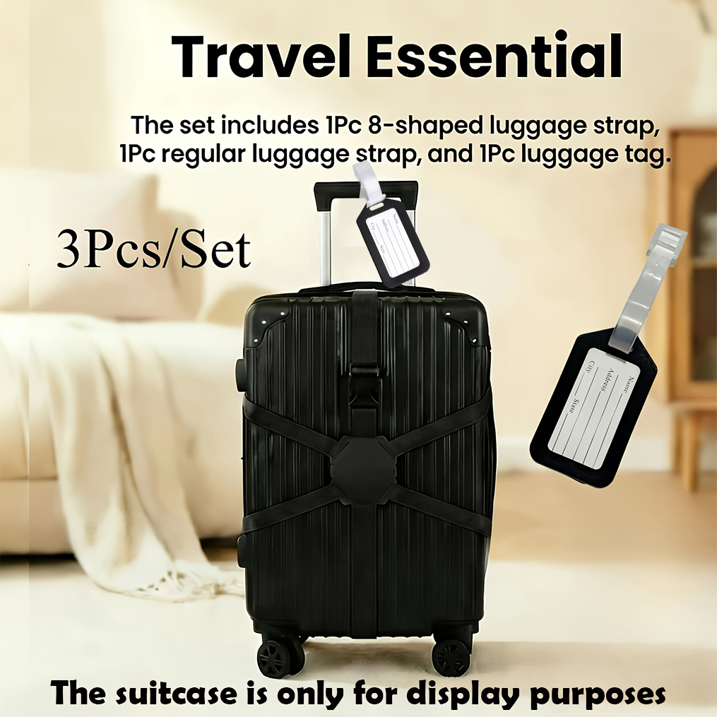 3-Piece Set (2 Luggage Straps  - Travel Accessories Luggage Straps ulasan dan harga