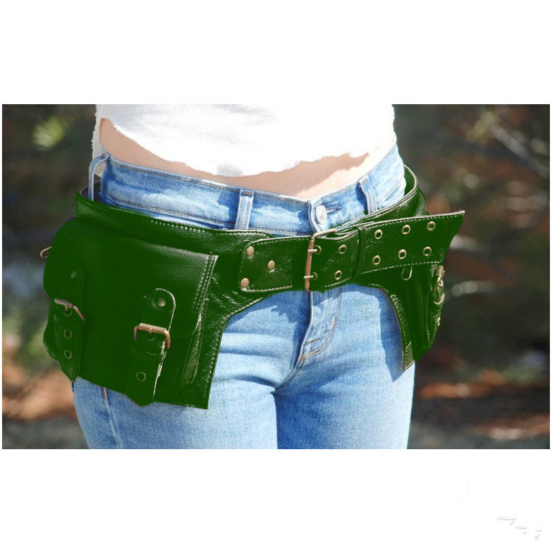 Medieval Steampunk Leather Uti - Travel Accessories Hip Belt ulasan dan harga