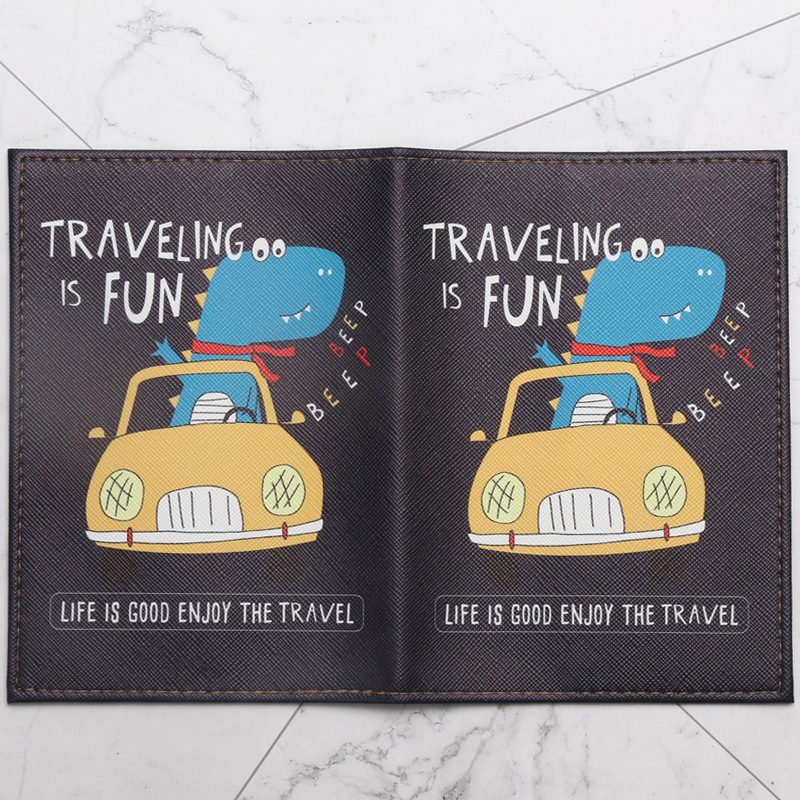 Cartoon dinosaur printed Passp - Travel Accessories For Plane ulasan dan harga