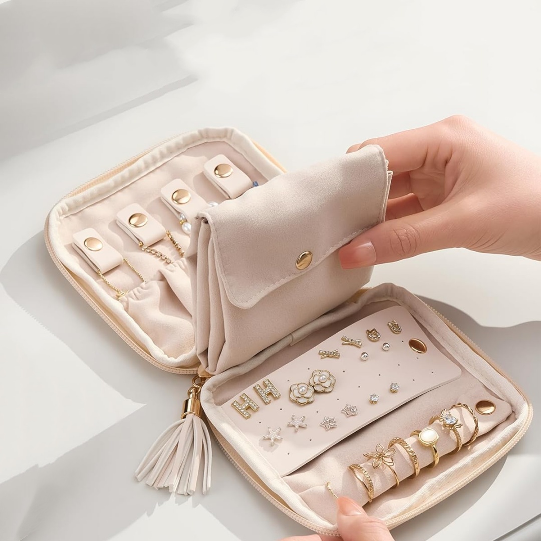 Soft Jewelry Case Organizer, P - Travel Jewellery & Accessories Organiser ulasan dan harga
