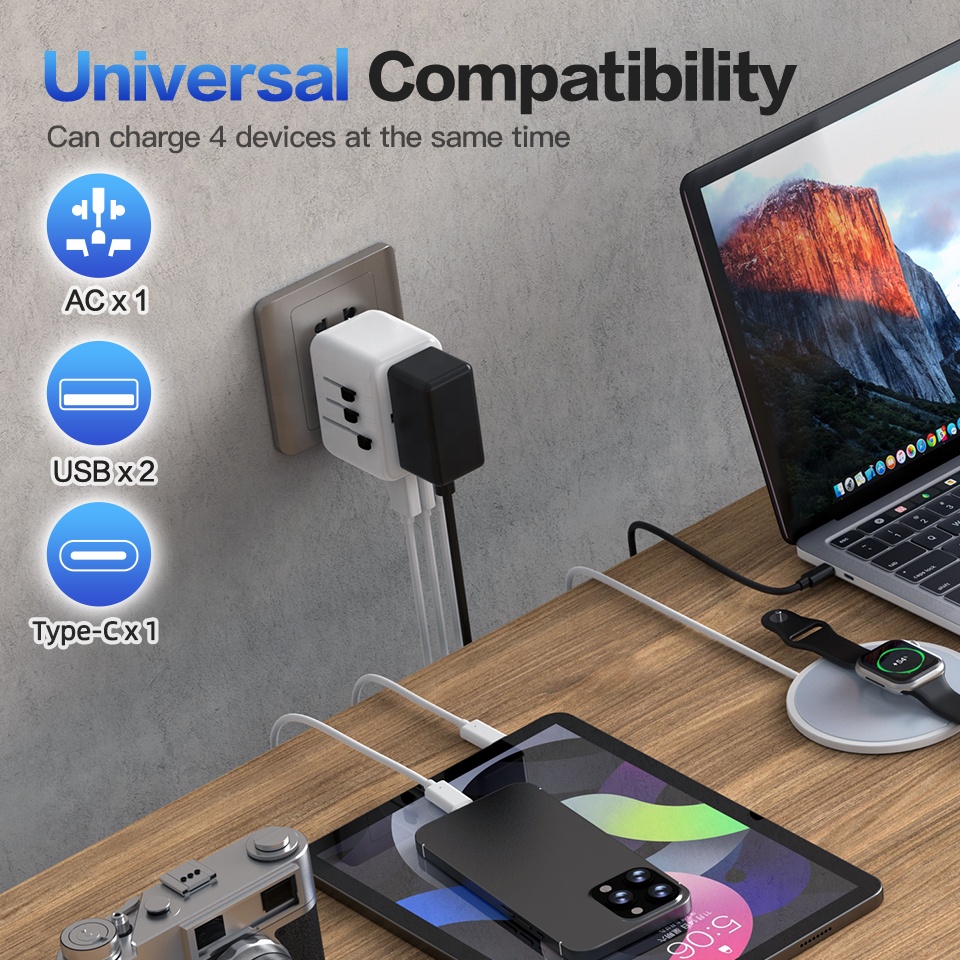 Type C GaN 20W Chargeur Multi  - Travel Plug Type C ulasan dan harga