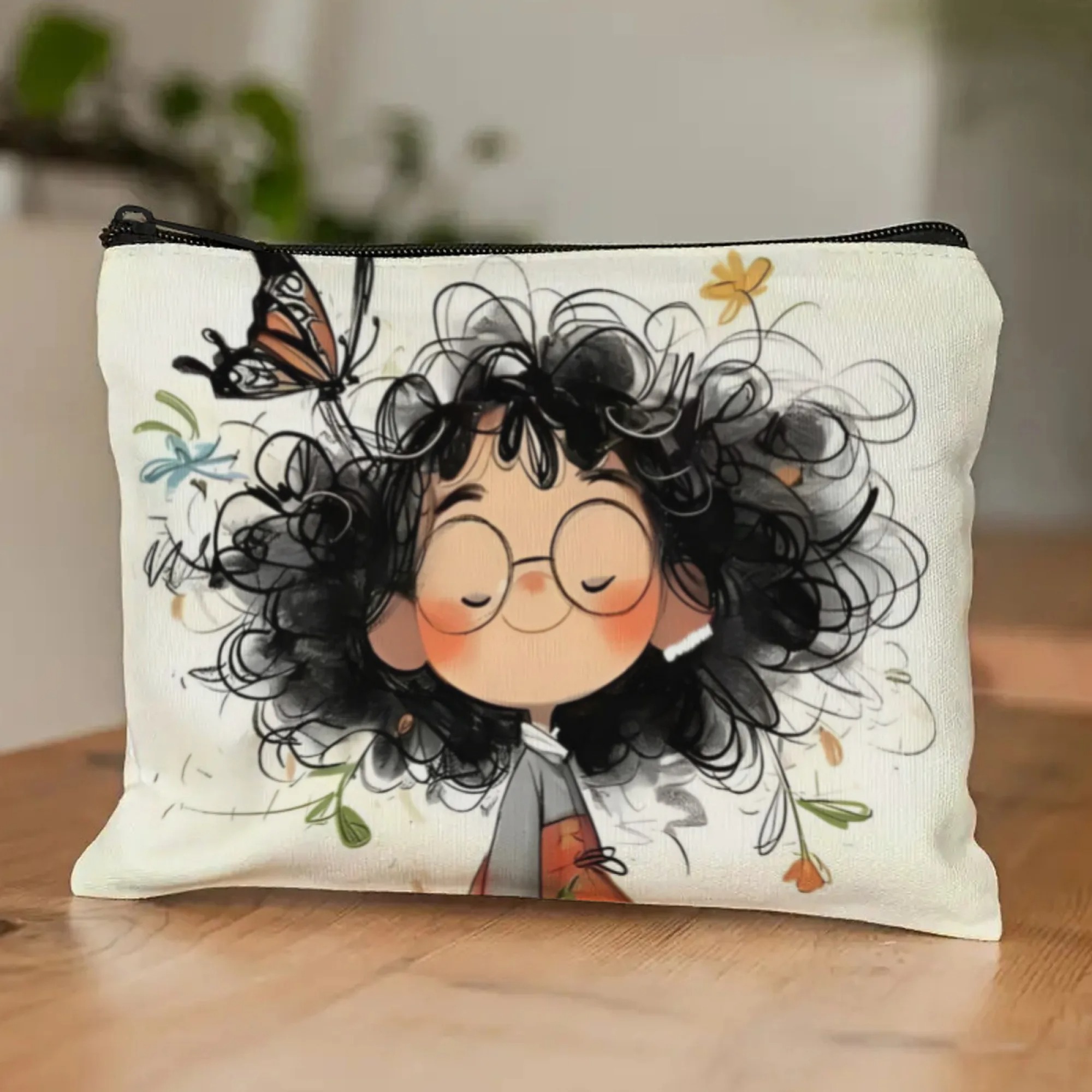 Cartoon Girl Makeup Bag Zipper - Travel Accessories Organizer ulasan dan harga