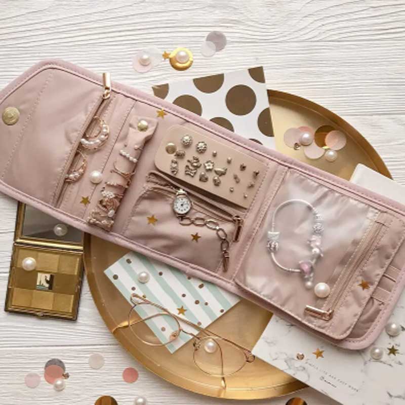 Foldable Jewellery Roll Conven - Travel Jewellery & Accessories Organiser ulasan dan harga