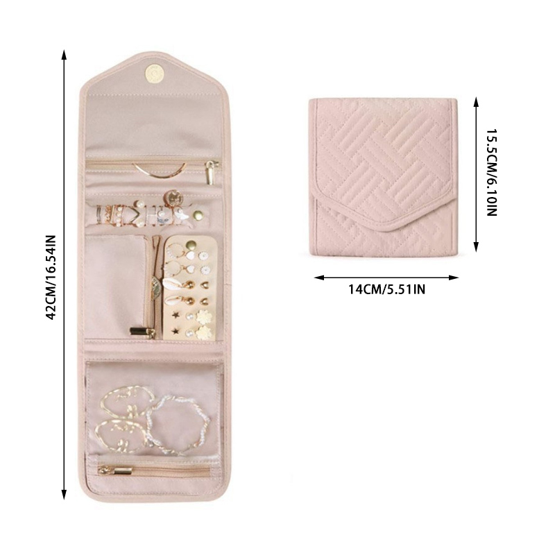 Foldable Jewellery Roll Conven - Travel Jewellery & Accessories Organiser ulasan dan harga