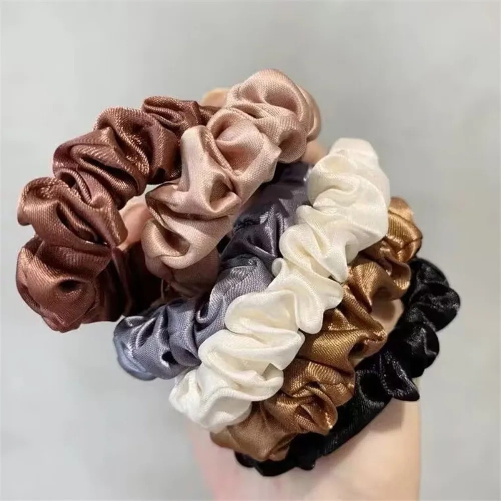 6Pcs Soft Satin Hair Scrunchie - Travel Accessories Aesthetic ulasan dan harga