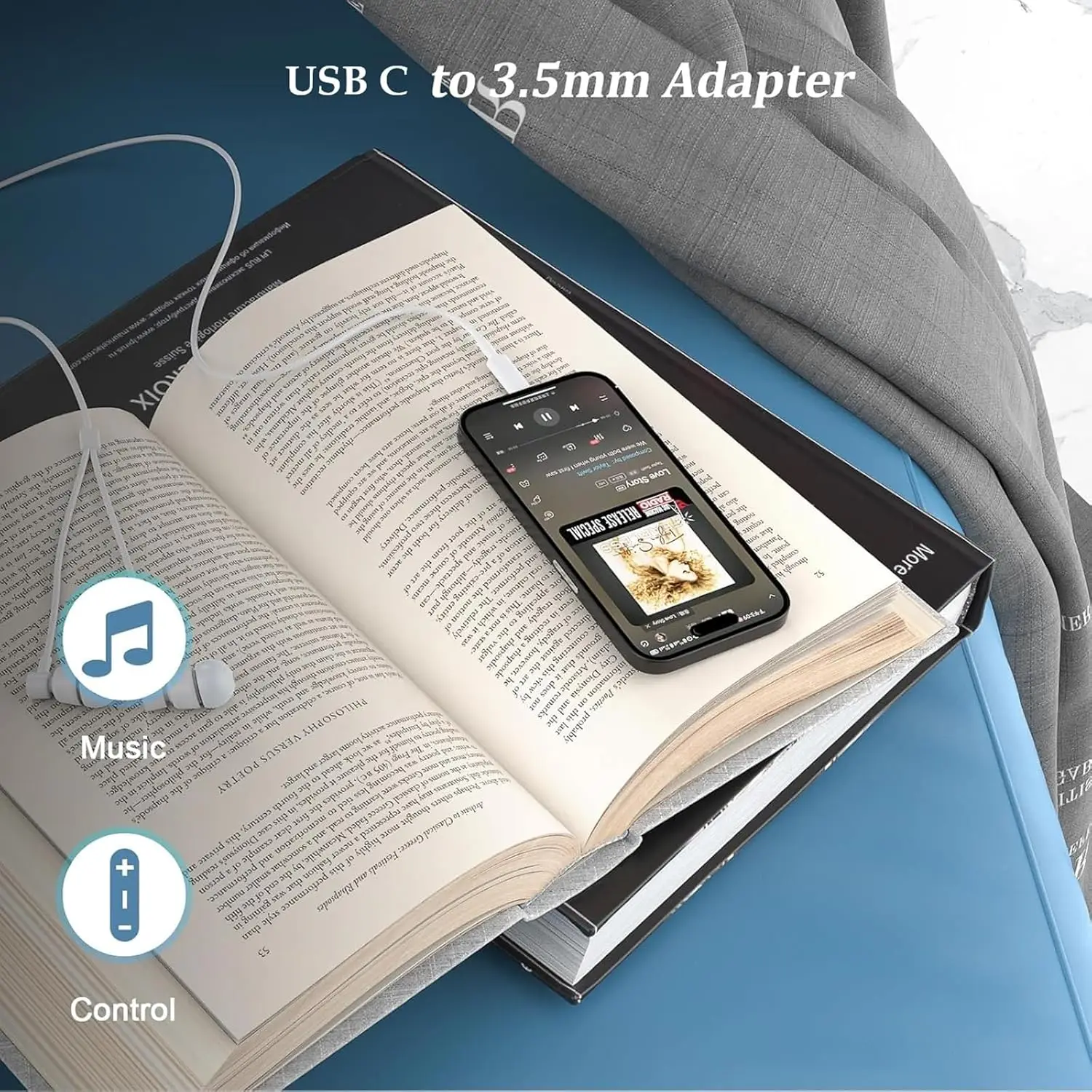USB C to 3.5mm Earphone Adapte - Travel Plug Type C ulasan dan harga