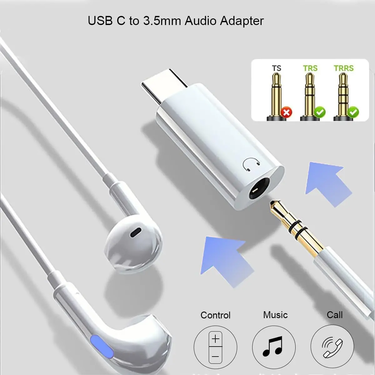 USB C to 3.5mm Earphone Adapte - Travel Plug Type C ulasan dan harga