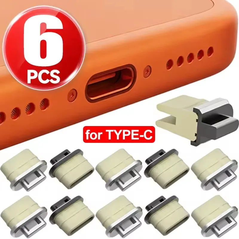 6-1PCS Anti Dust Plug Transpar - Travel Plug Type C ulasan dan harga