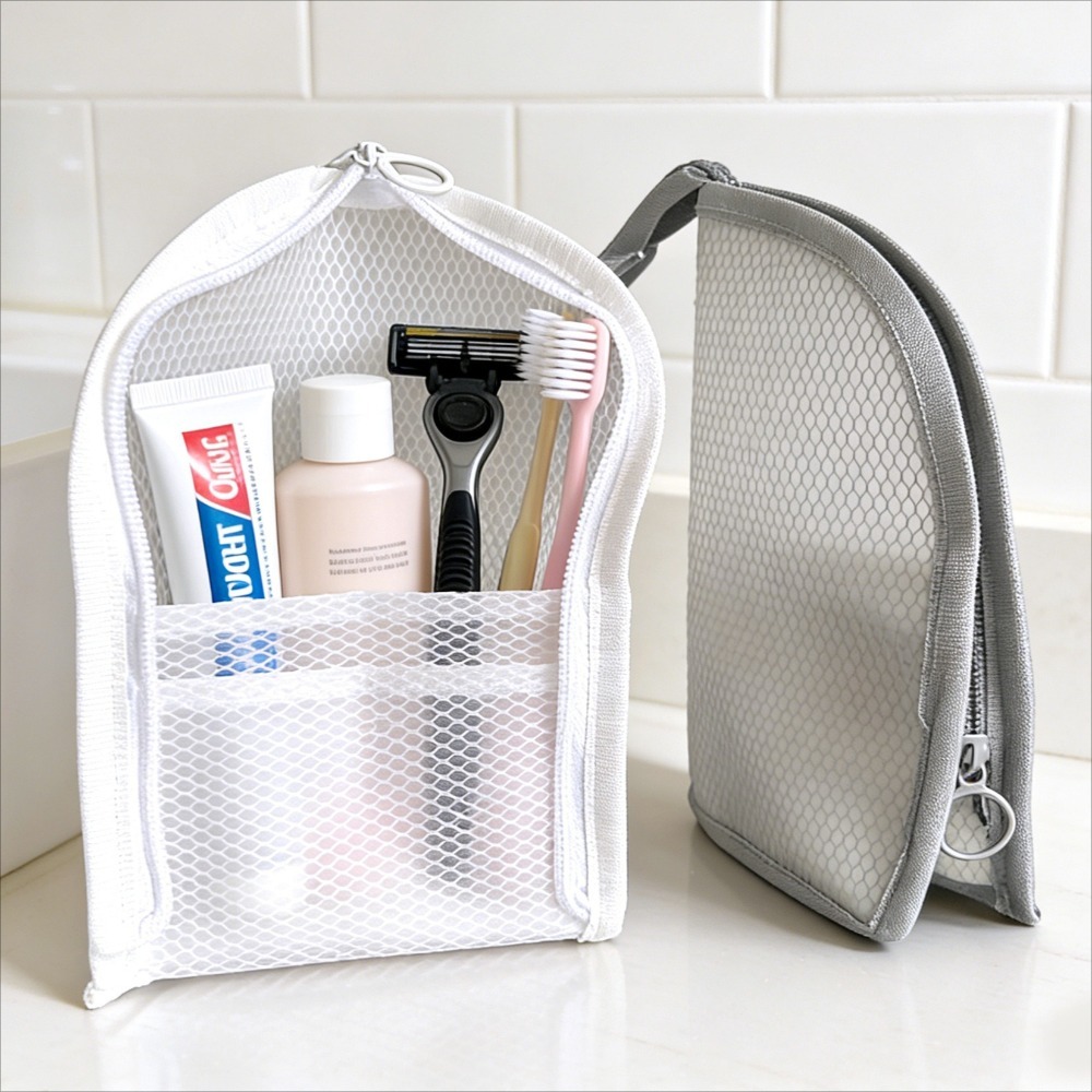 Mesh Toiletry Bag Breathable Q - Travel Accessories Organizer ulasan dan harga