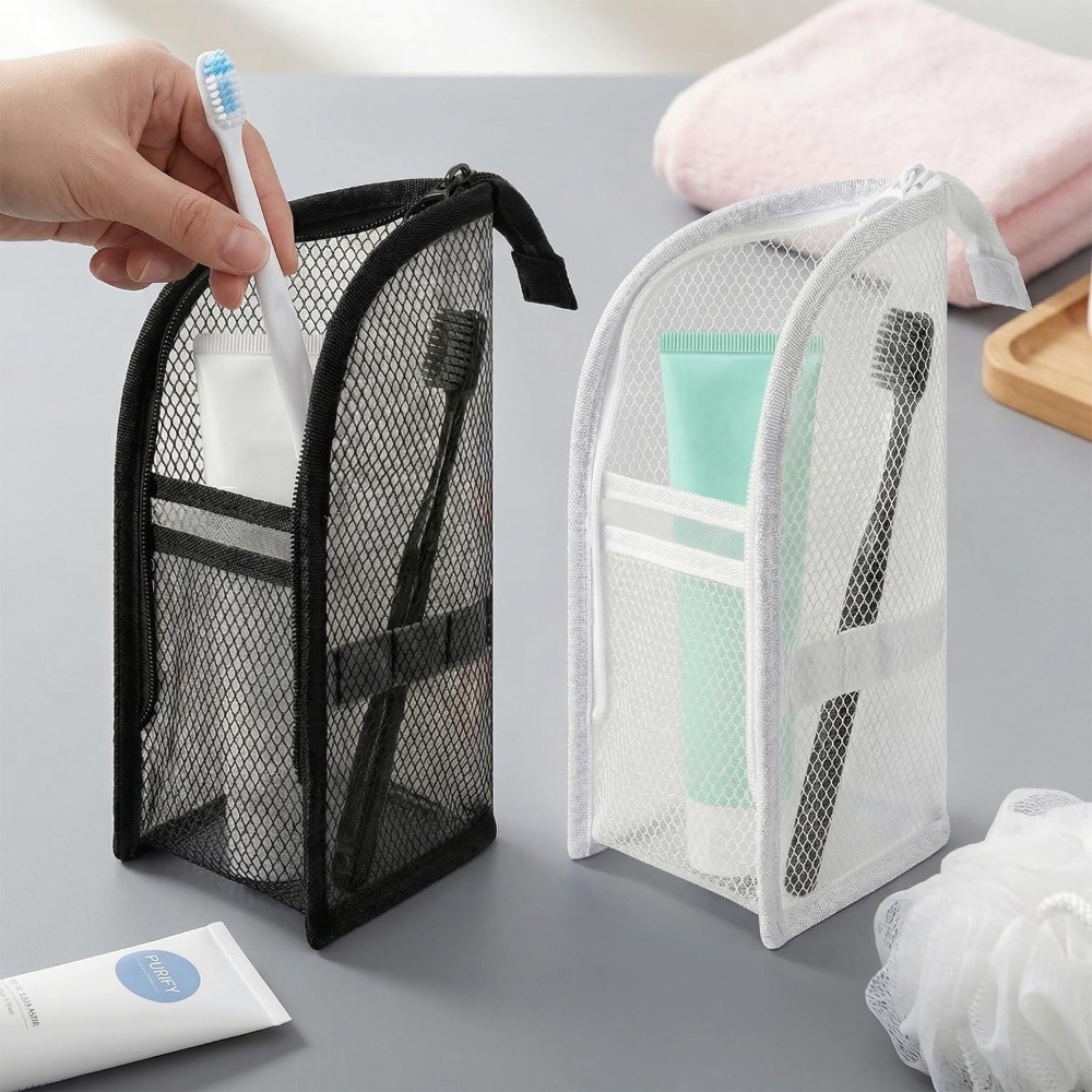Mesh Toiletry Bag Breathable Q - Travel Accessories Organizer ulasan dan harga