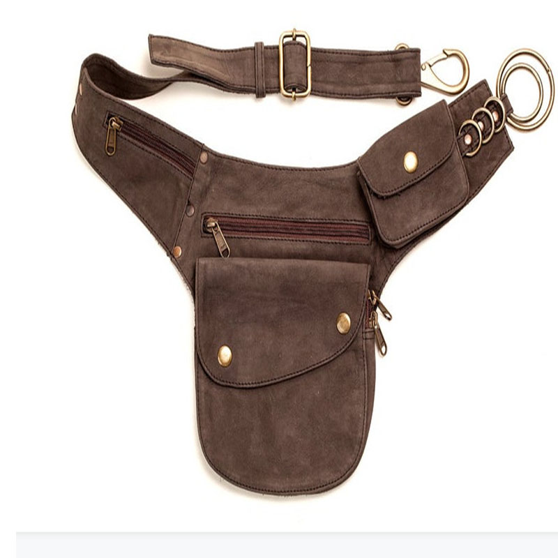 Steampunk Handmade Leather Uti - Travel Accessories Hip Belt ulasan dan harga