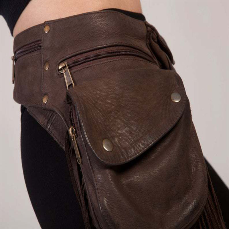 Steampunk Handmade Leather Uti - Travel Accessories Hip Belt ulasan dan harga
