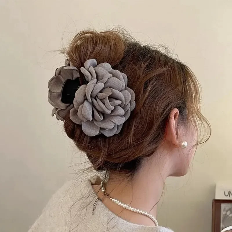French Fabric Rose Flower Hair - Travel Accessories Aesthetic ulasan dan harga