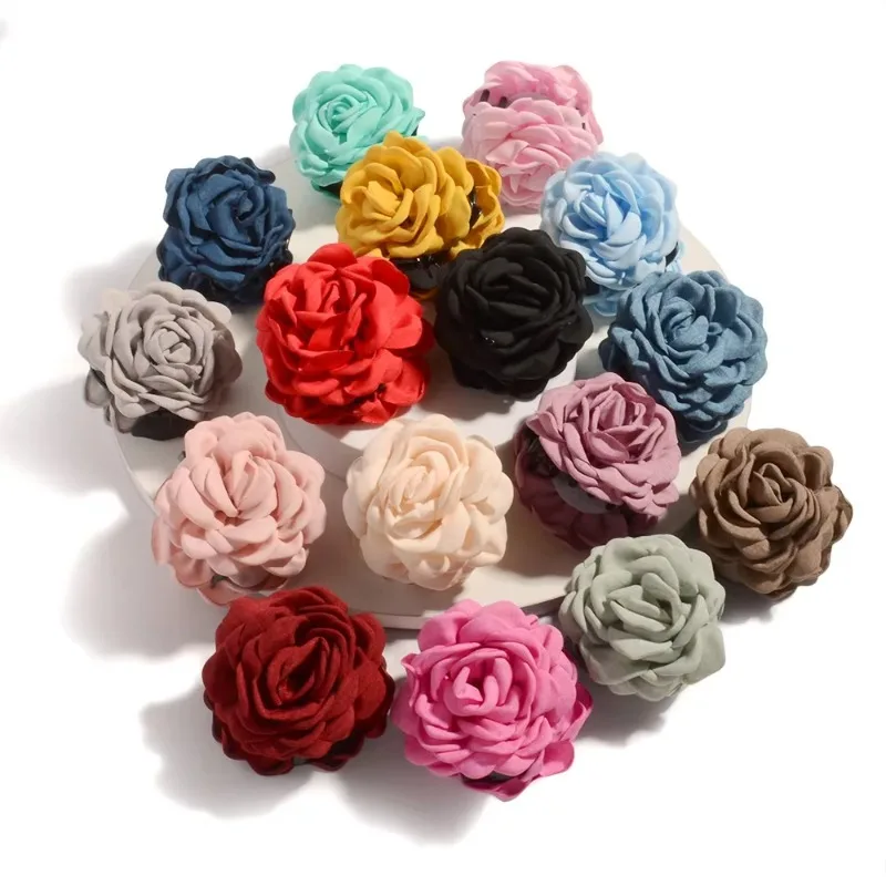 French Fabric Rose Flower Hair - Travel Accessories Aesthetic ulasan dan harga