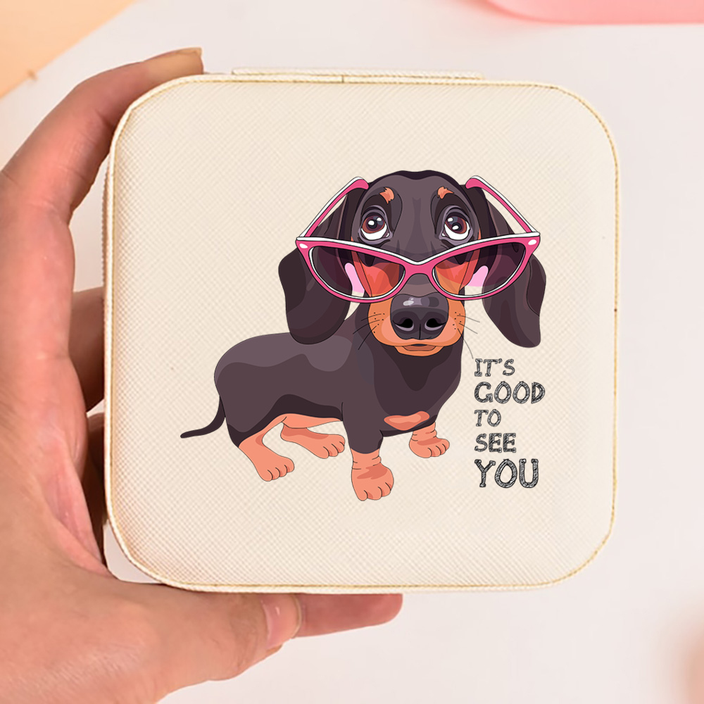 I Love Dachshunds Print Jewell - Travel Jewellery & Accessories Organiser ulasan dan harga