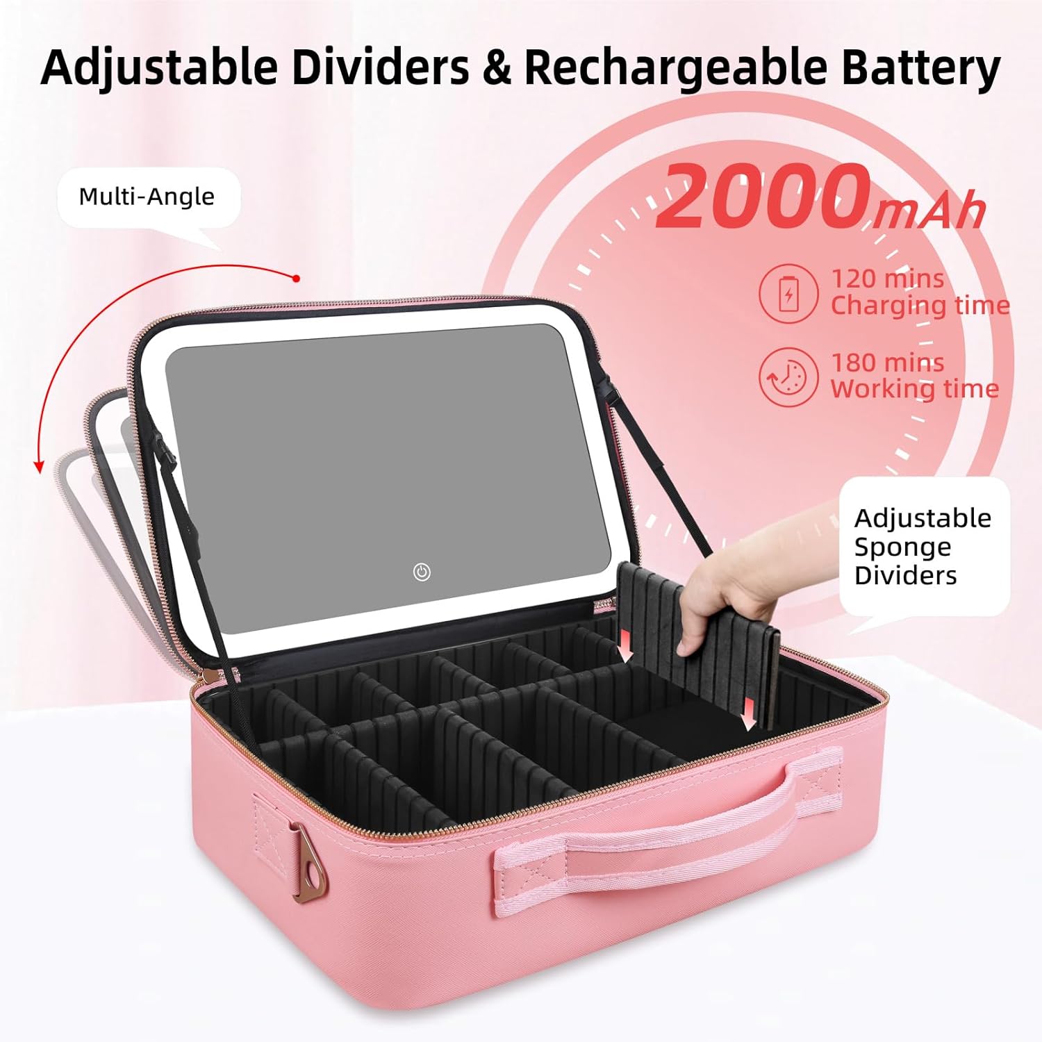 Large Capacity Makeup Bag 15'' - Travel Accessories Organizer ulasan dan harga